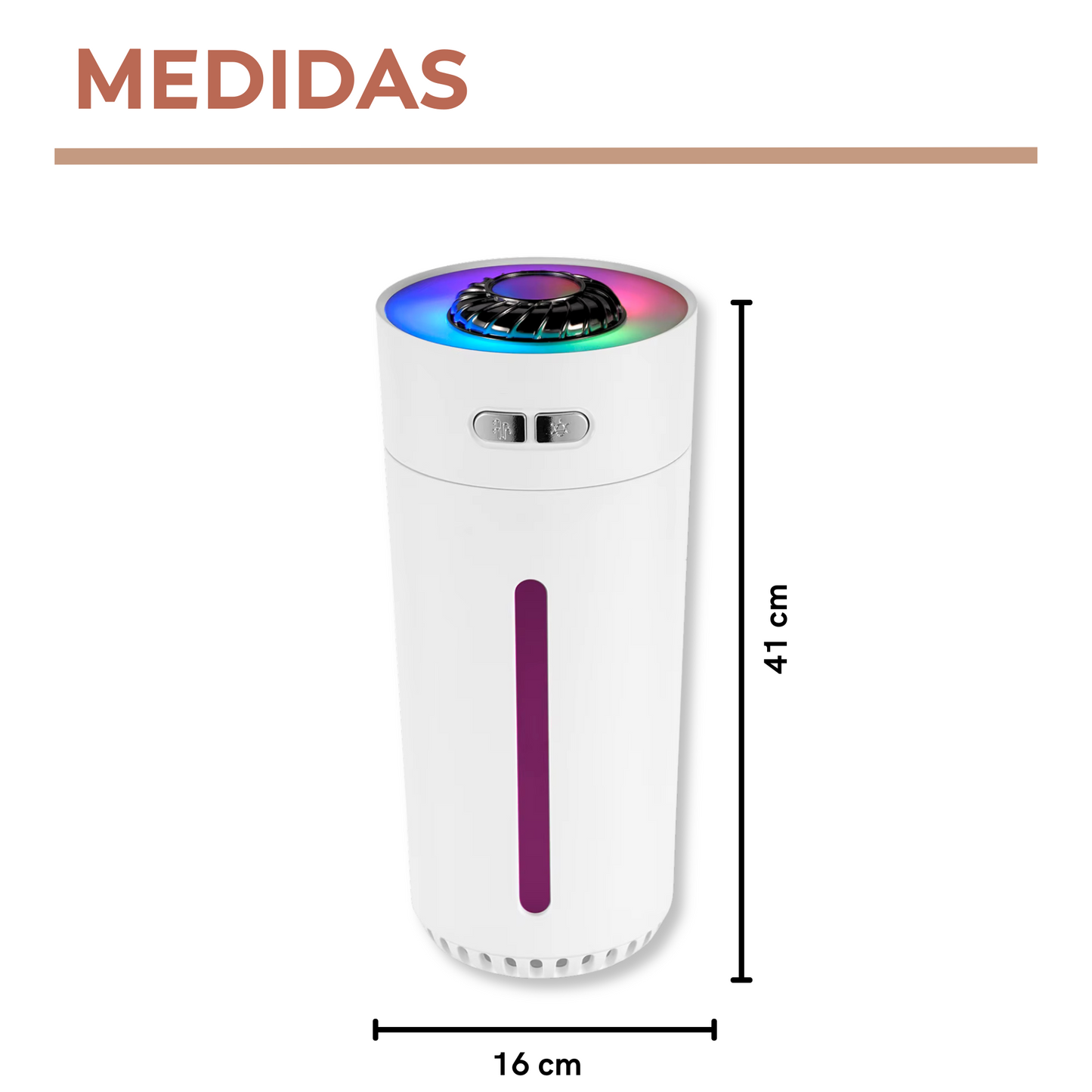 Humidificador - Difusor de Aceites Esenciales Blanco, Diseño Moderno y Minimalista para Hogar y Oficina