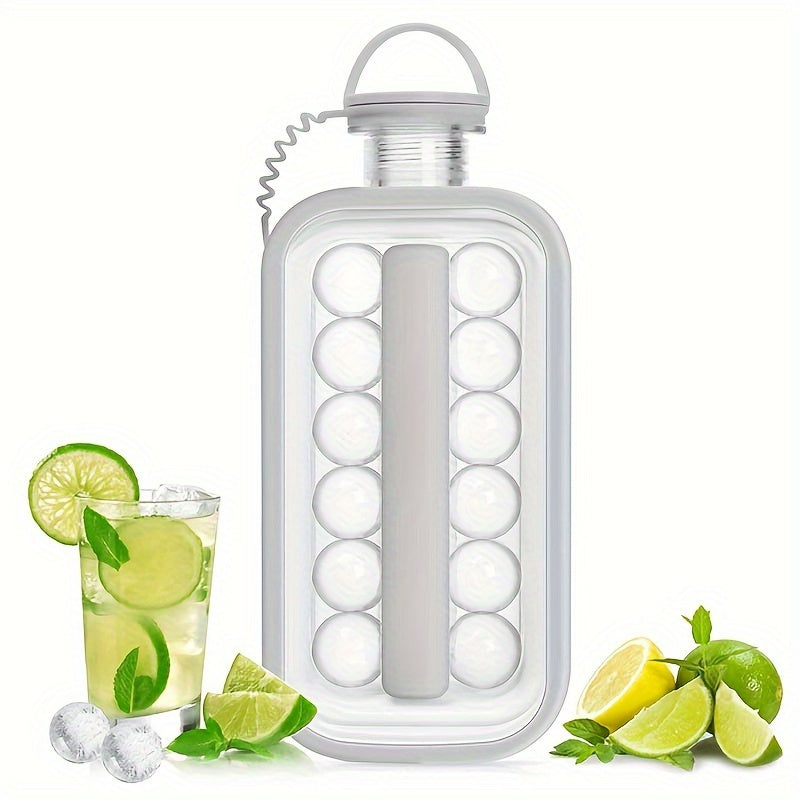 Botella y Molde de Hielo 2 en 1 Plegable de Alta Capacidad - Ideal para Hogar y Refrigerador