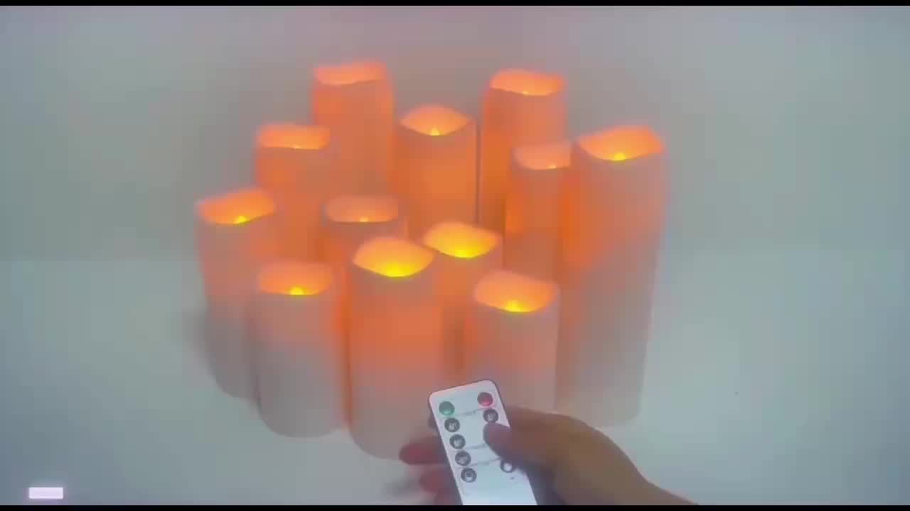 Juego de Velas LED Sin Llama con Control Remoto, Temporizador 2/4/6/8H, Perfectas para Decoración de Hogar, Bodas y Navidad