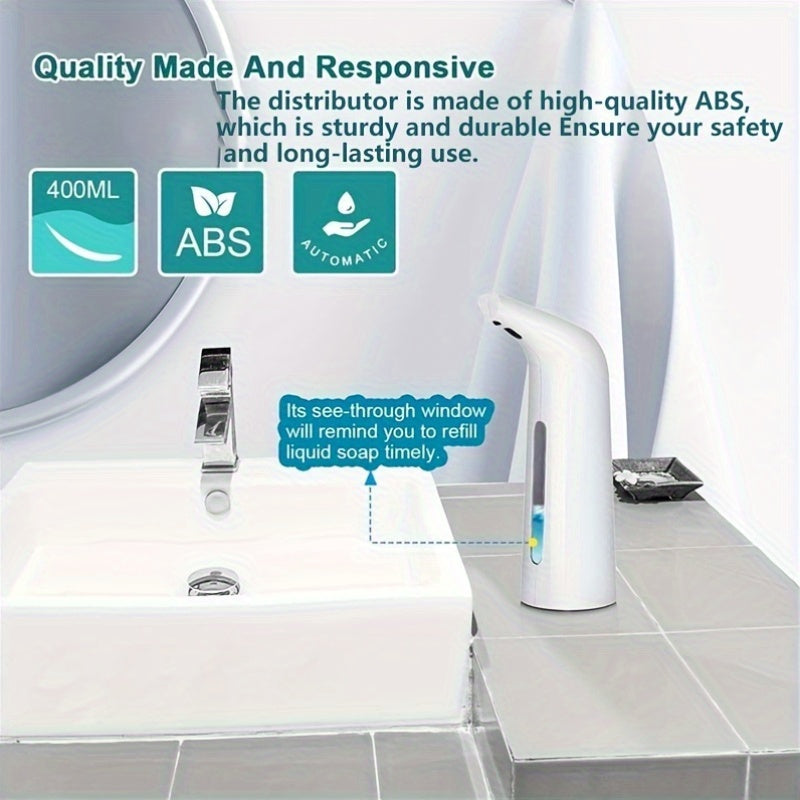 Dispensador Automático de Jabón con Sensor Infrarrojo, Generador de Espuma, Impermeable, Operación Sin Contacto, Ideal para Baño, Cocina y Oficina