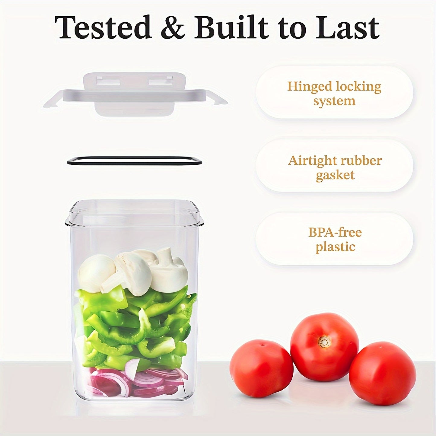 Set de 12/24 Contenedores Herméticos BPA-Free - Multi-Tamaño, Transparentes y Apilables, Incluyen Etiquetas y Marcador, Organización de Cocina y Despensa