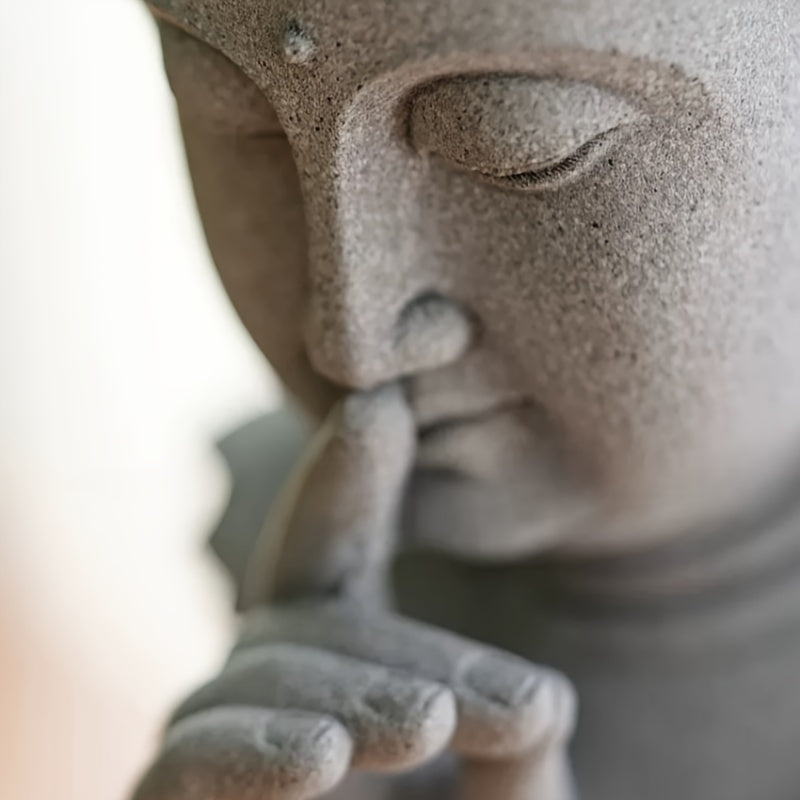 Estatua de Buda "Silence Is Golden" - Decoración para el Hogar y Oficina, Regalo Especial