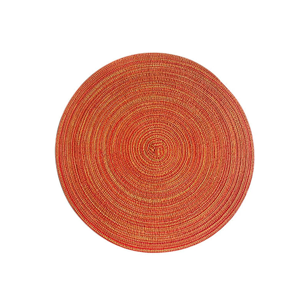 Set de 4 Manteles Individuales Redondos Trenzados - Anti-deslizantes, Ecológicos y Resistentes para Mesa de Comedor