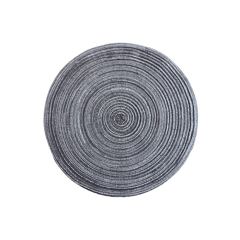 Set de 4 Manteles Individuales Redondos Trenzados - Anti-deslizantes, Ecológicos y Resistentes para Mesa de Comedor