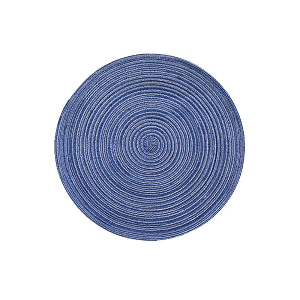 Set de 4 Manteles Individuales Redondos Trenzados - Anti-deslizantes, Ecológicos y Resistentes para Mesa de Comedor