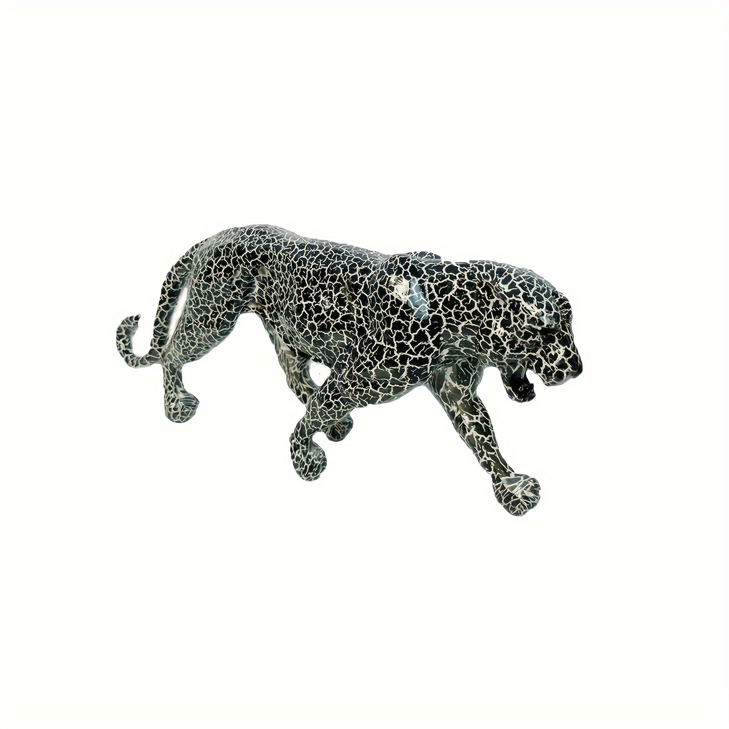 Estatua Moderna de Leopardo - Escultura Geométrica de Resina, Decoración Realista de Animal para el Hogar, Sala, Bar, Café, Oficina - Adorno Versátil para Interior/Exterior