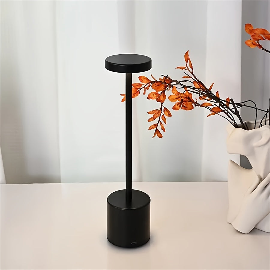 Lámpara de Escritorio LED Táctil Moderna, Regulable, Portátil y Recargable por USB - Ideal para Decoración de Sala y Dormitorio