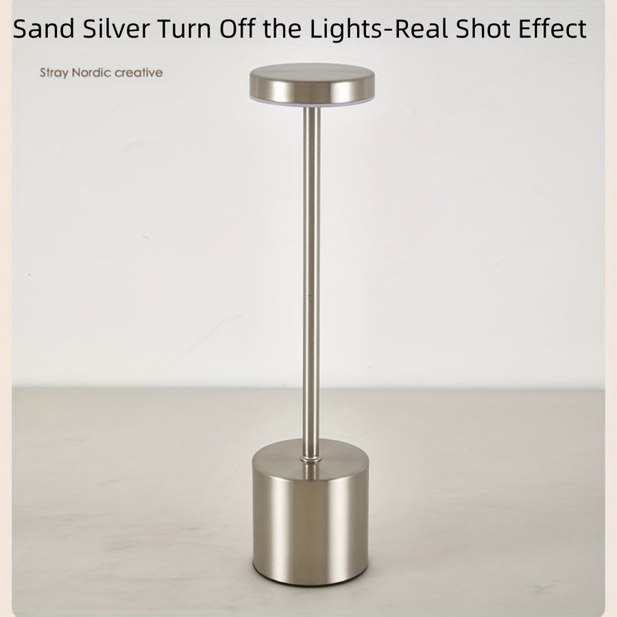 Lámpara de Escritorio LED Táctil Moderna, Regulable, Portátil y Recargable por USB - Ideal para Decoración de Sala y Dormitorio