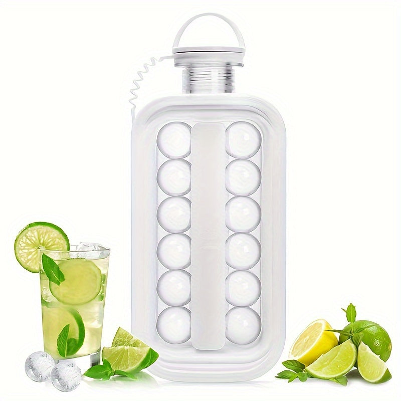 Botella y Molde de Hielo 2 en 1 Plegable de Alta Capacidad - Ideal para Hogar y Refrigerador