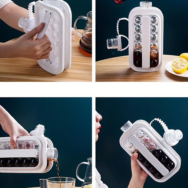 Botella y Molde de Hielo 2 en 1 Plegable de Alta Capacidad - Ideal para Hogar y Refrigerador