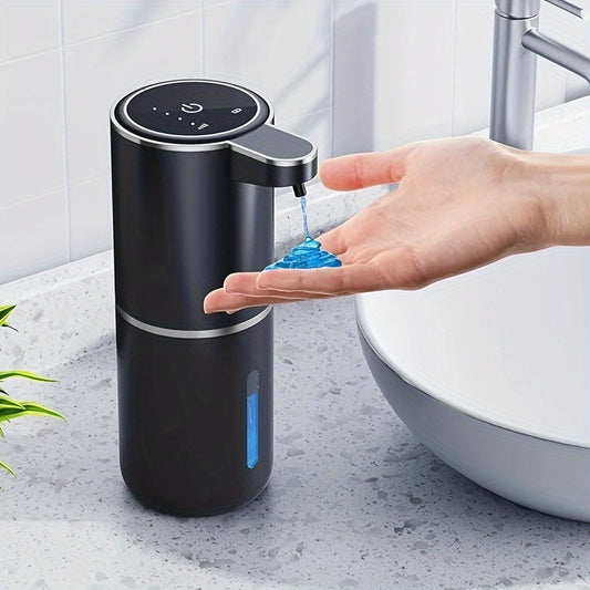 Dispensador Automático de Jabón 380mL - Sin Contacto, Montaje en Pared, Impermeable IPX5, Recargable por USB, Ideal para Baño y Cocina