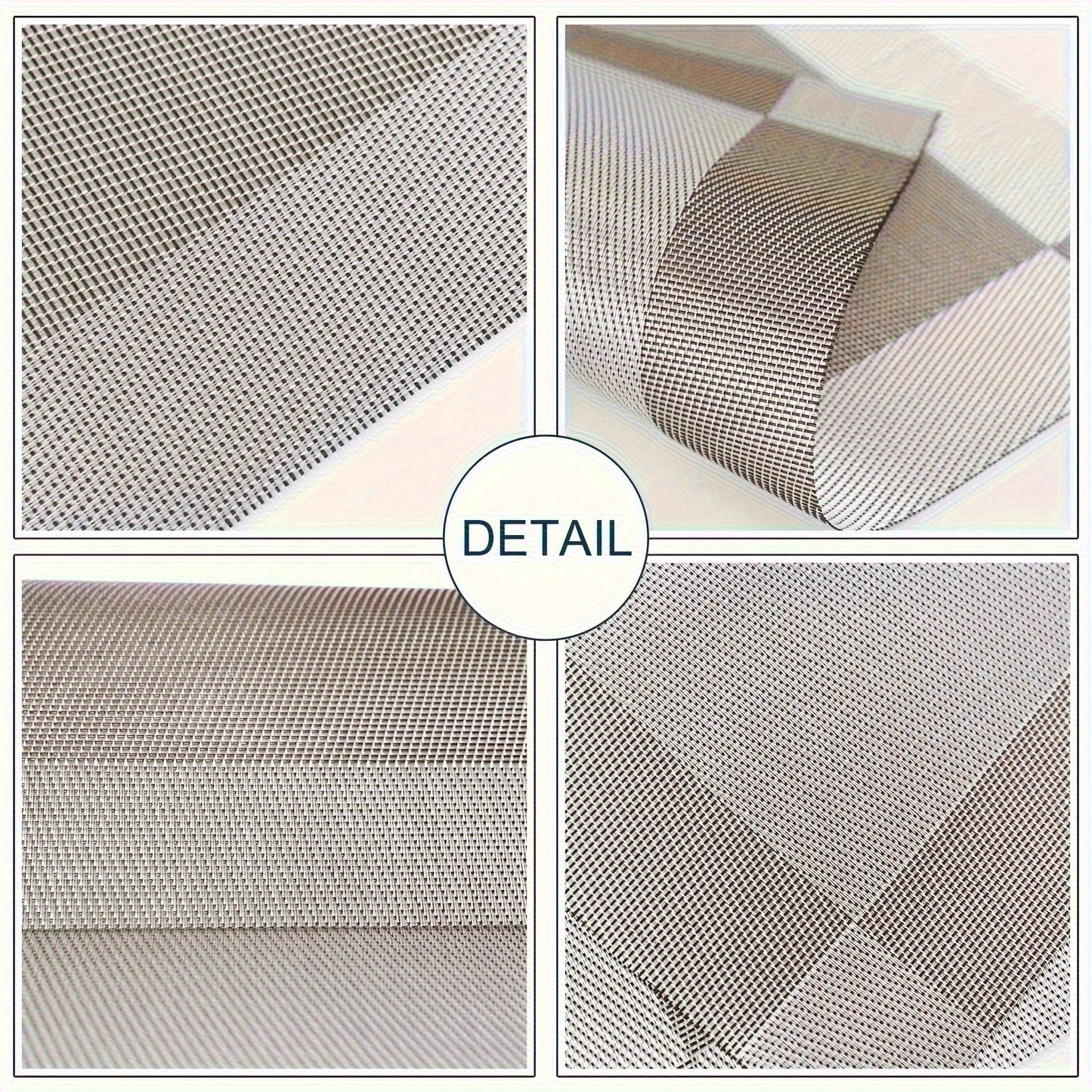 Set de 6 Manteles Individuales Rectangulares PVC - Impermeables, Resistentes al Calor, Ideales para Decoración de Mesa y Hogar
