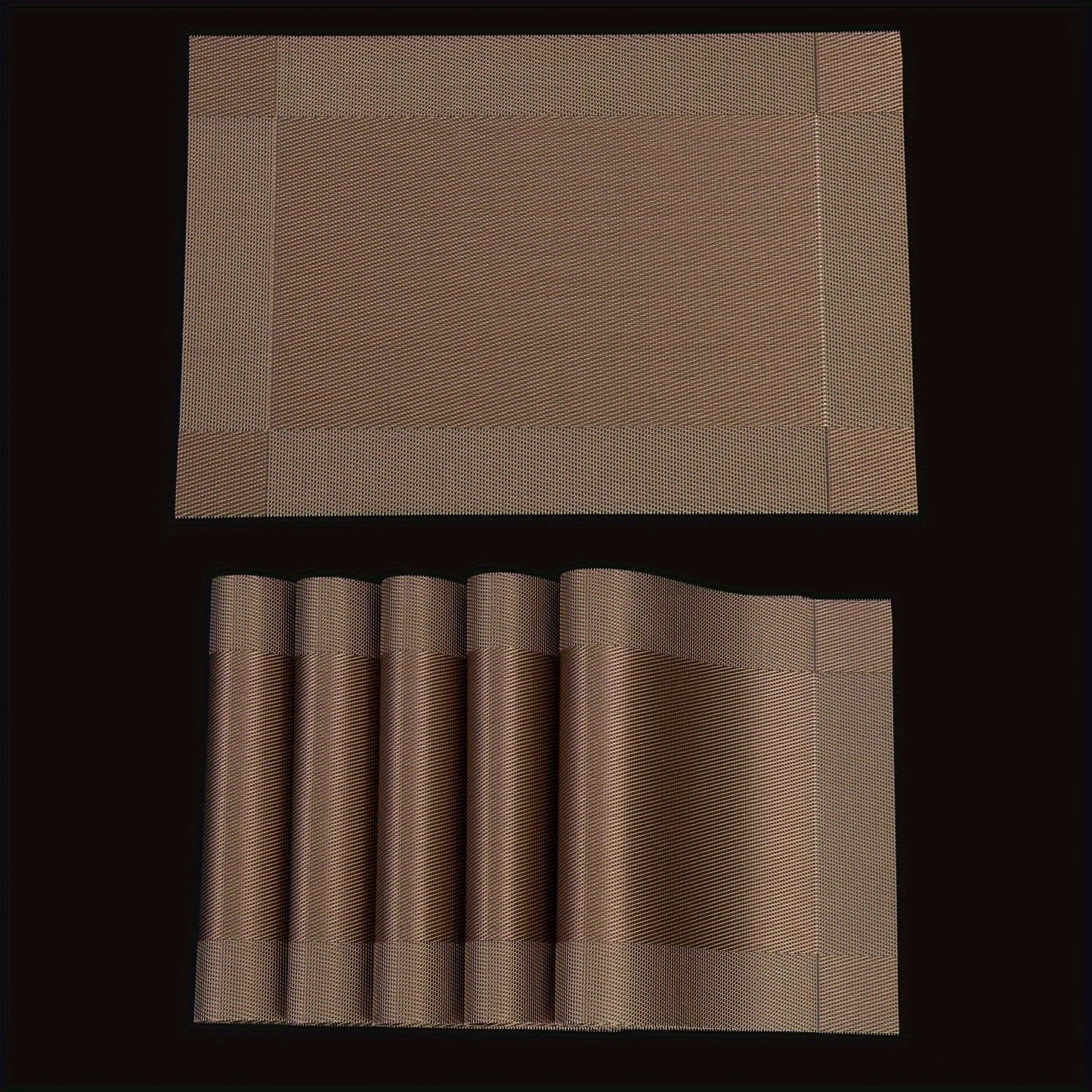 Set de 6 Manteles Individuales Rectangulares PVC - Impermeables, Resistentes al Calor, Ideales para Decoración de Mesa y Hogar