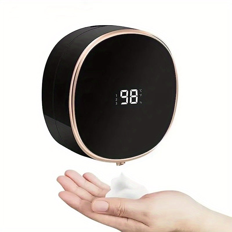Dispensador Automático de Jabón Espumoso LED con Pantalla de Temperatura, 280ml, Sensor Infrarrojo Sin Contacto, Recargable por USB, 1200mAh