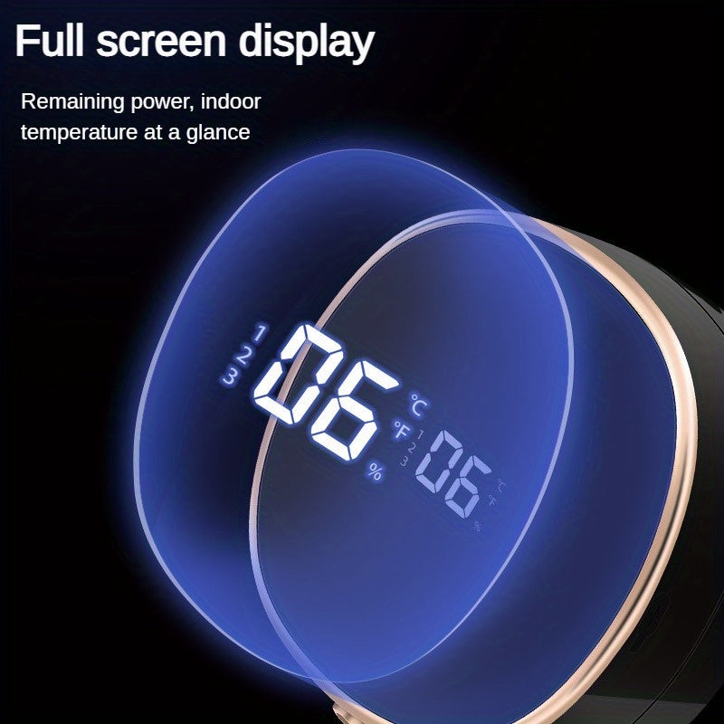 Dispensador Automático de Jabón Espumoso LED con Pantalla de Temperatura, 280ml, Sensor Infrarrojo Sin Contacto, Recargable por USB, 1200mAh