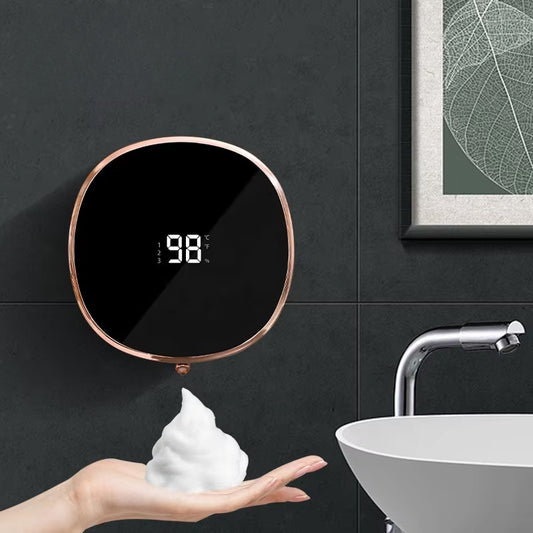 Dispensador Automático de Jabón Espumoso LED con Pantalla de Temperatura, 280ml, Sensor Infrarrojo Sin Contacto, Recargable por USB, 1200mAh