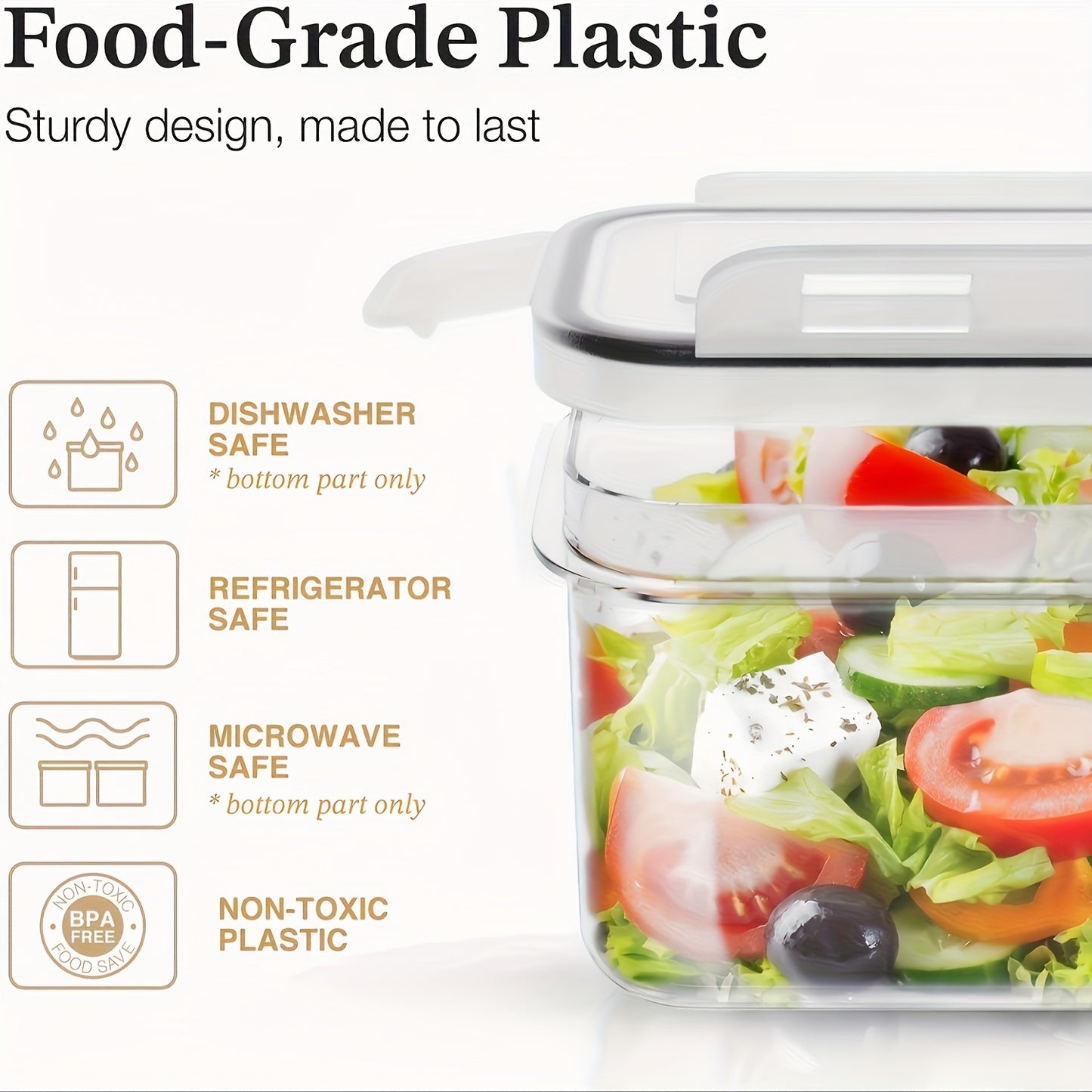 Set de 12/24 Contenedores Herméticos BPA-Free - Multi-Tamaño, Transparentes y Apilables, Incluyen Etiquetas y Marcador, Organización de Cocina y Despensa