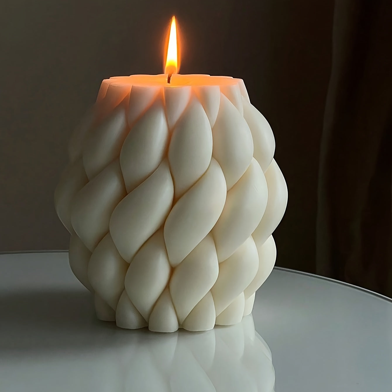 Vela Geométrica Hecha a Mano de Cera de Soja con Aroma a Vainilla, Decoración para el Hogar, Bodas y Ocasiones Especiales