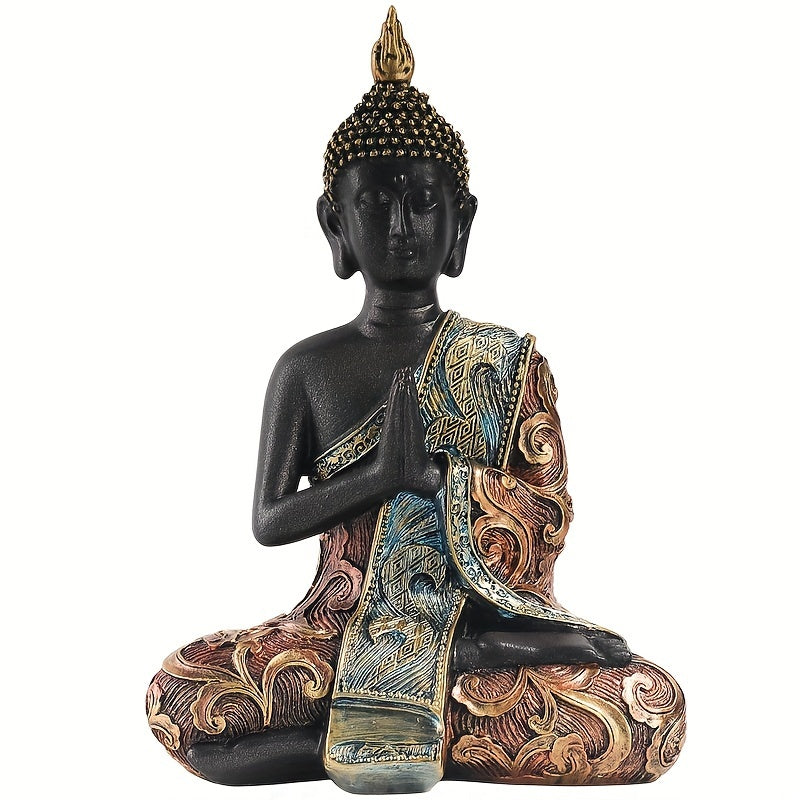 Estatua Budista Tailandesa en Resina - Escultura Espiritual para Decoración del Hogar