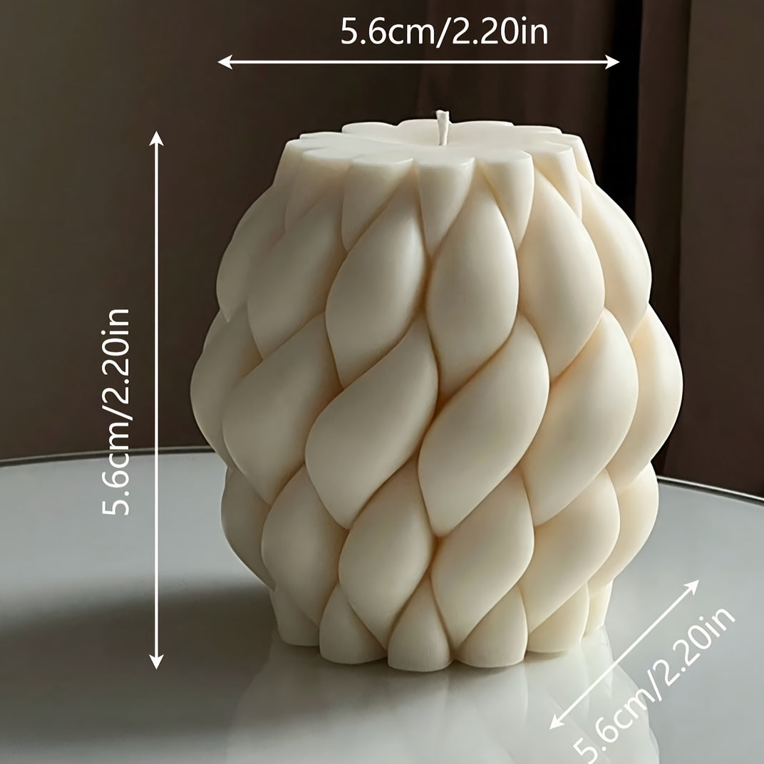 Vela Geométrica Hecha a Mano de Cera de Soja con Aroma a Vainilla, Decoración para el Hogar, Bodas y Ocasiones Especiales