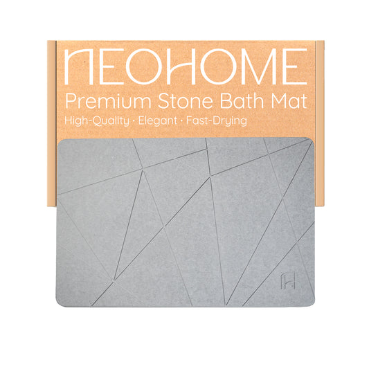 Diatomaceous Earth Stone Bath Mat - (Arcadia Grey)