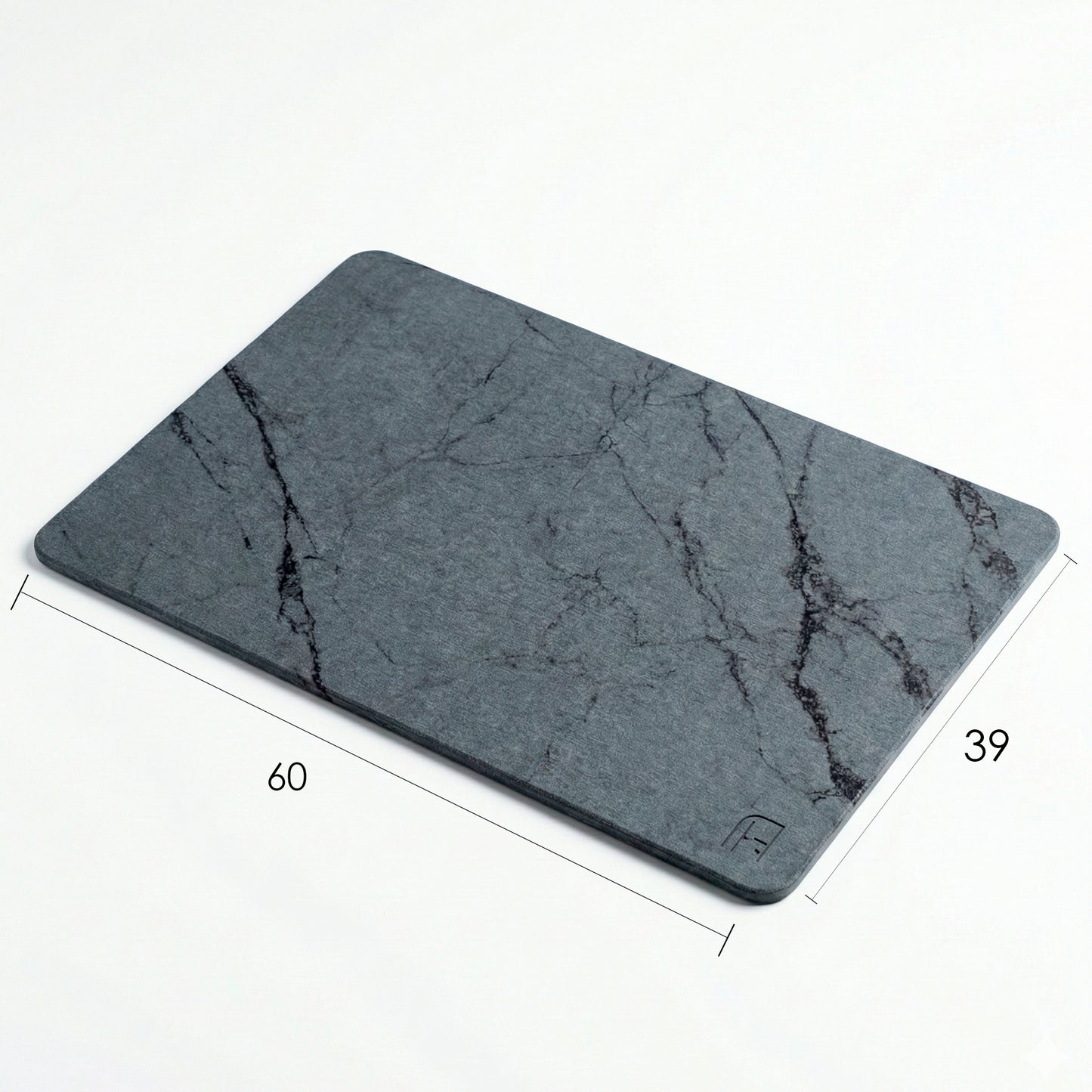 Tapete de baño de Piedra de tierra de Diatomeas - (Mármol Gris Oscuro)