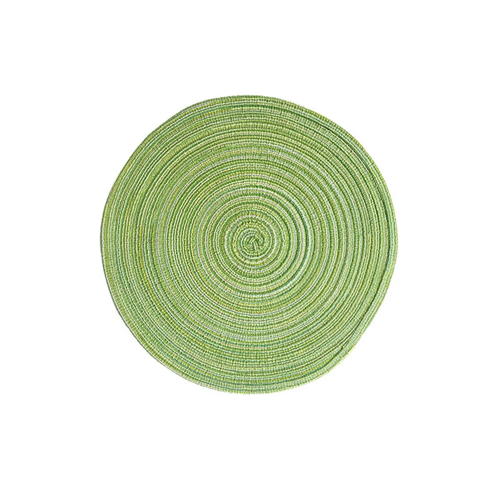 Set de 4 Manteles Individuales Redondos Trenzados - Anti-deslizantes, Ecológicos y Resistentes para Mesa de Comedor