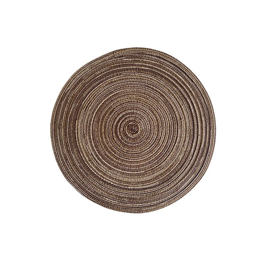 Set de 4 Manteles Individuales Redondos Trenzados - Anti-deslizantes, Ecológicos y Resistentes para Mesa de Comedor