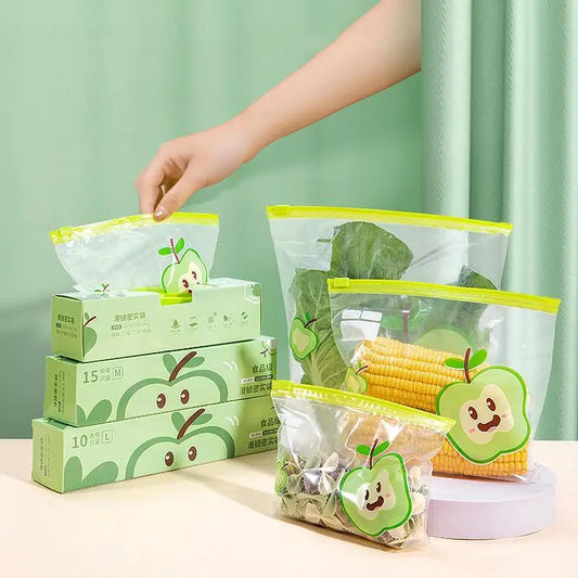 Bolsas Reutilizables con Cierre Hermético para Alimentos, Bolsa Transparente de Grado Alimenticio con Cierre, Contenedor de Plástico para Viaje, Congelador, Camping y Cocina.