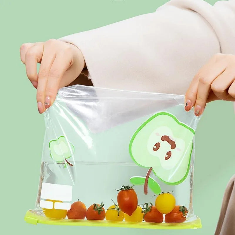 Bolsas Reutilizables con Cierre Hermético para Alimentos, Bolsa Transparente de Grado Alimenticio con Cierre, Contenedor de Plástico para Viaje, Congelador, Camping y Cocina.