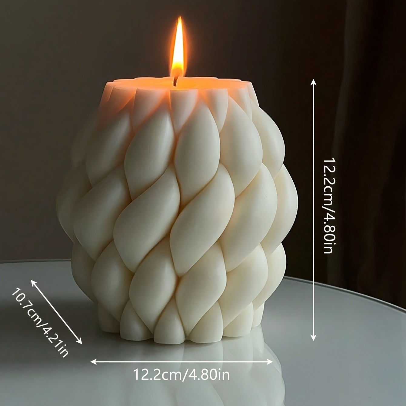 Vela Geométrica Hecha a Mano de Cera de Soja con Aroma a Vainilla, Decoración para el Hogar, Bodas y Ocasiones Especiales