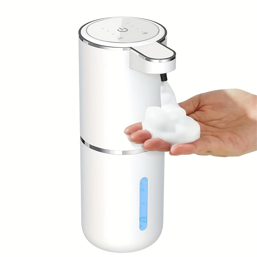 Dispensador Automático de Jabón 380mL - Sin Contacto, Montaje en Pared, Impermeable IPX5, Recargable por USB, Ideal para Baño y Cocina