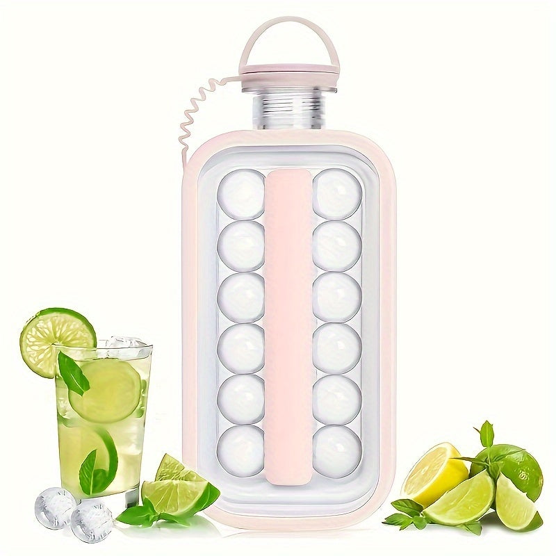 Botella y Molde de Hielo 2 en 1 Plegable de Alta Capacidad - Ideal para Hogar y Refrigerador