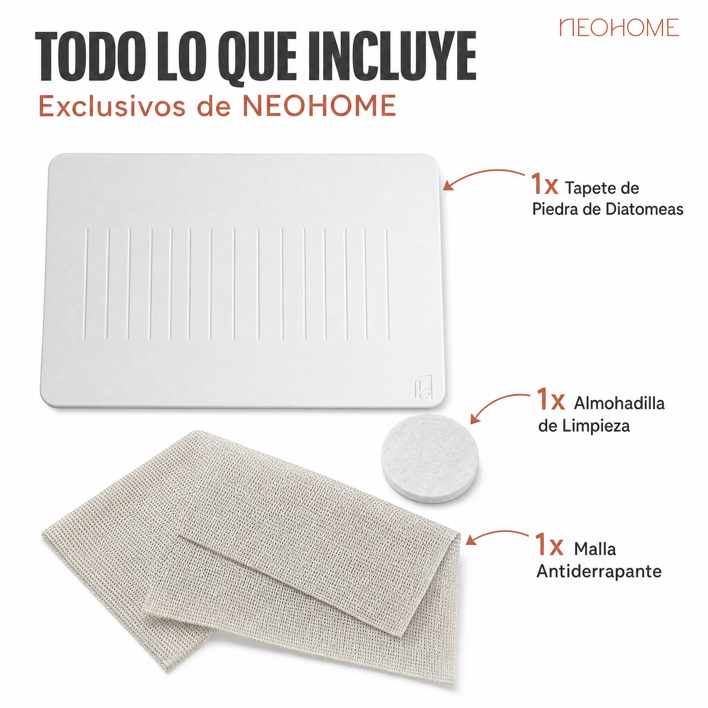Tapete de baño de Piedra de tierra de Diatomeas - (Stratto Blanco)